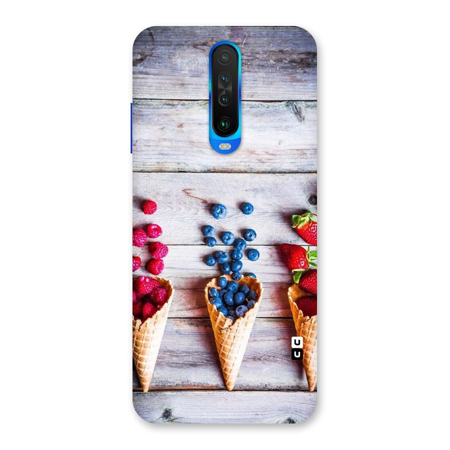Cone Fruits Design Back Case for Poco X2
