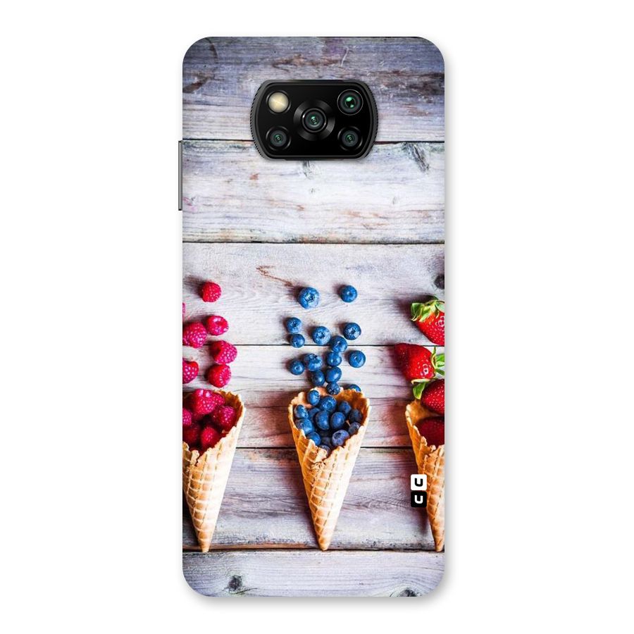 Cone Fruits Design Back Case for Poco X3