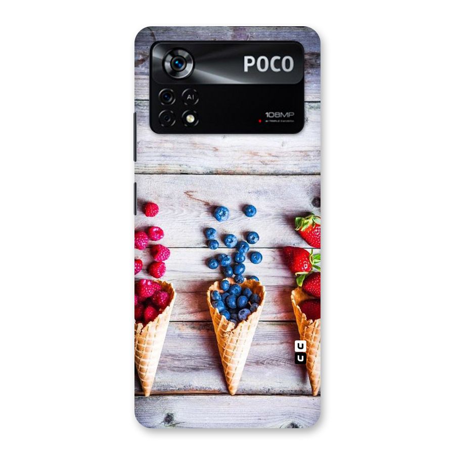 Cone Fruits Design Back Case for Poco X4 Pro 5G