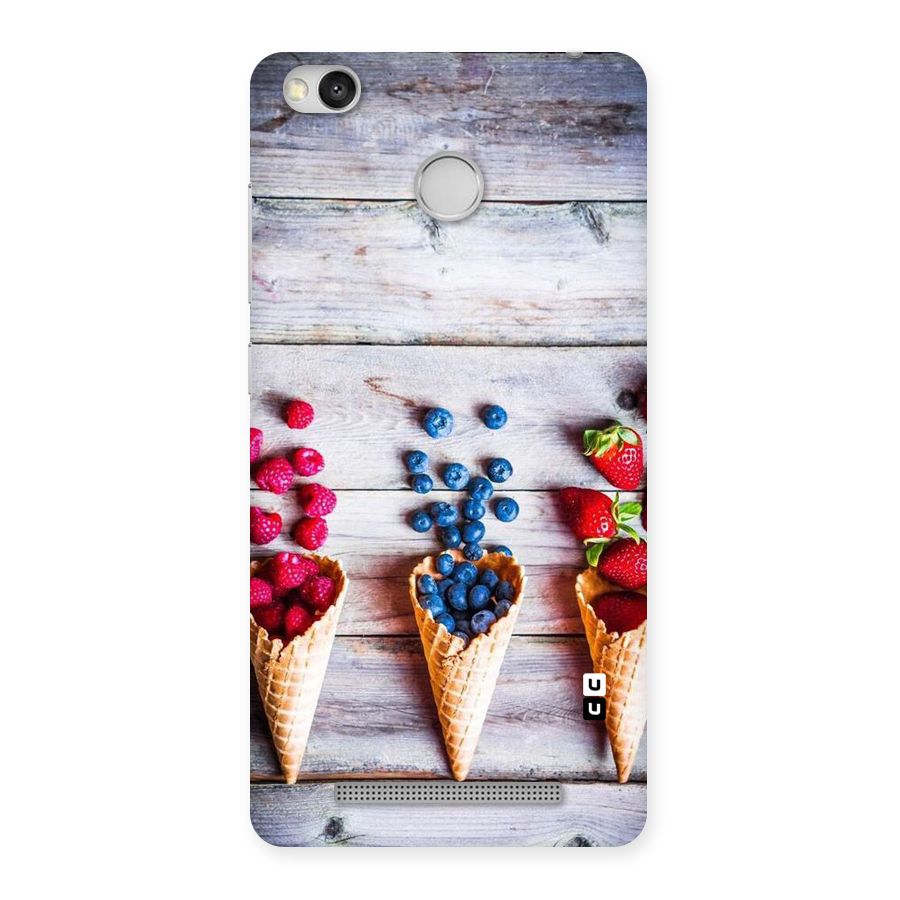 Cone Fruits Design Back Case for Redmi 3S Prime