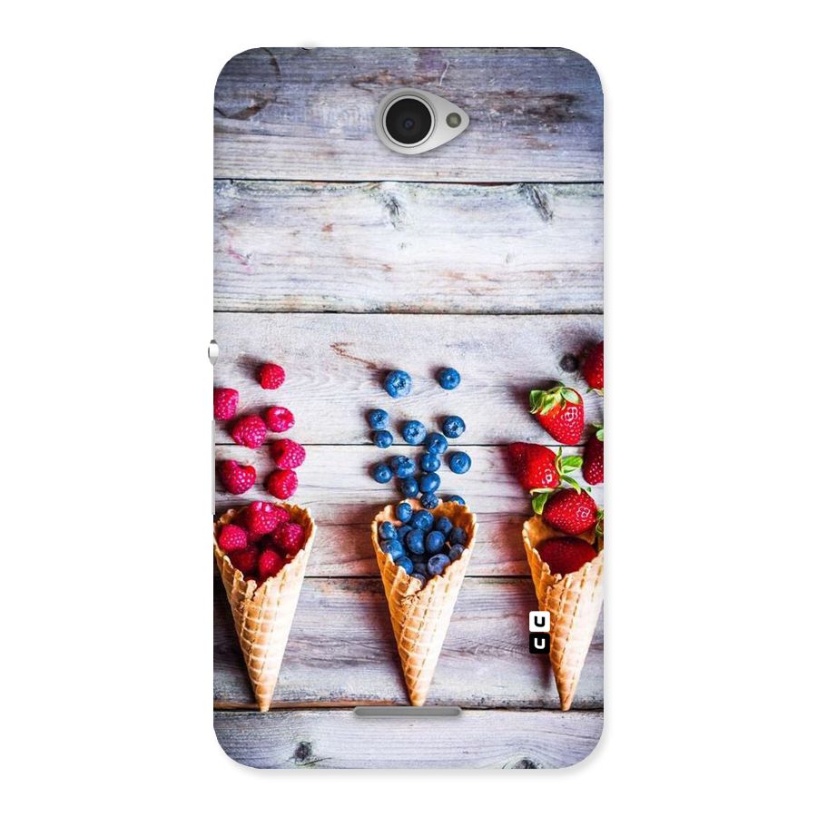 Cone Fruits Design Back Case for Sony Xperia E4