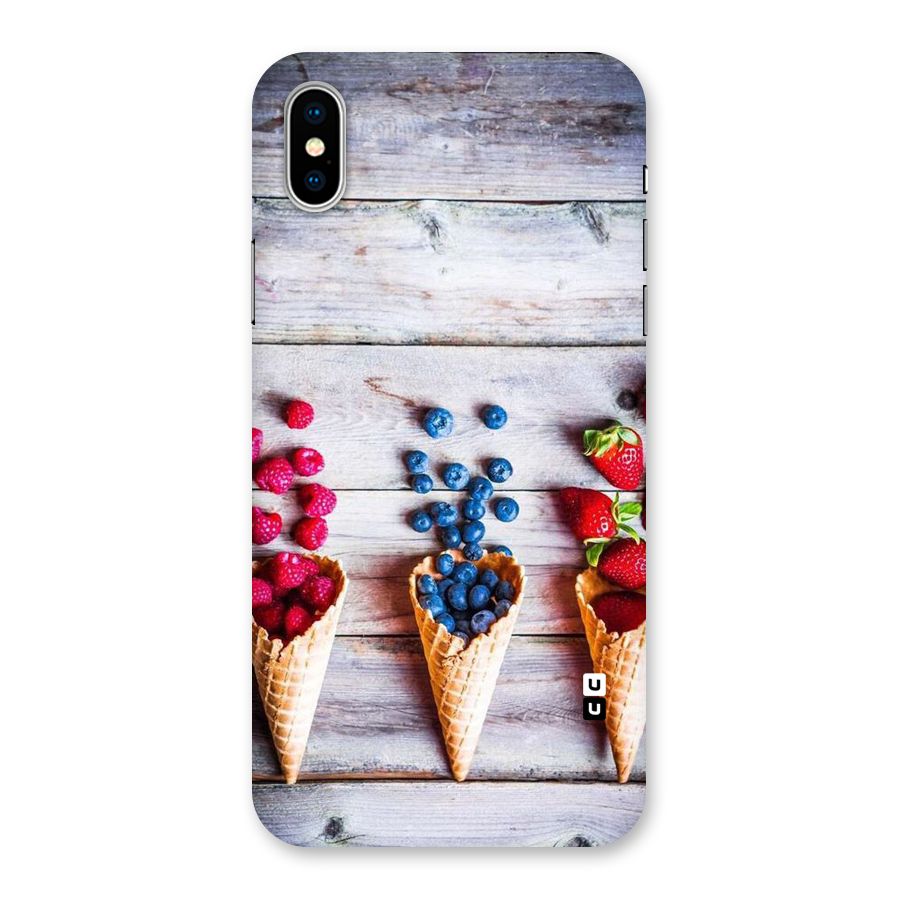 Cone Fruits Design Back Case for iPhone XS