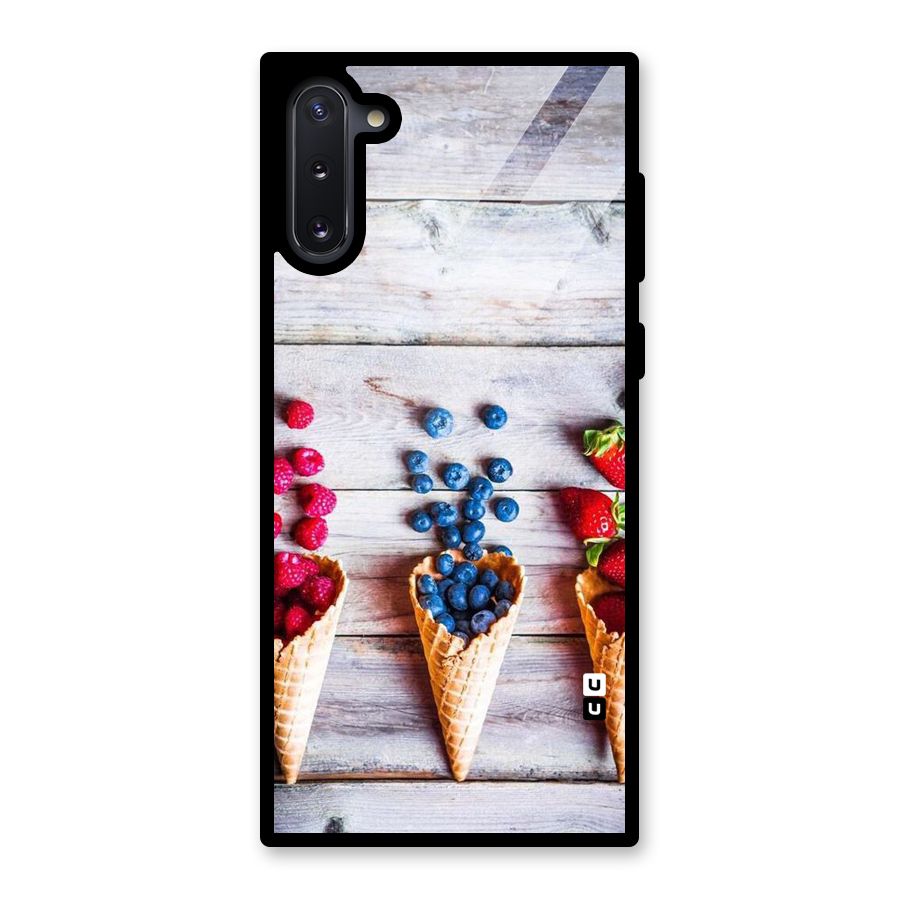 Cone Fruits Design Glass Back Case for Galaxy Note 10