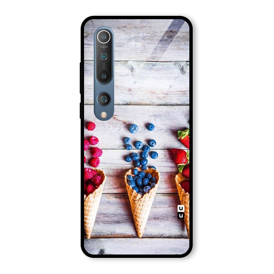 Cone Fruits Design Glass Back Case for Mi 10