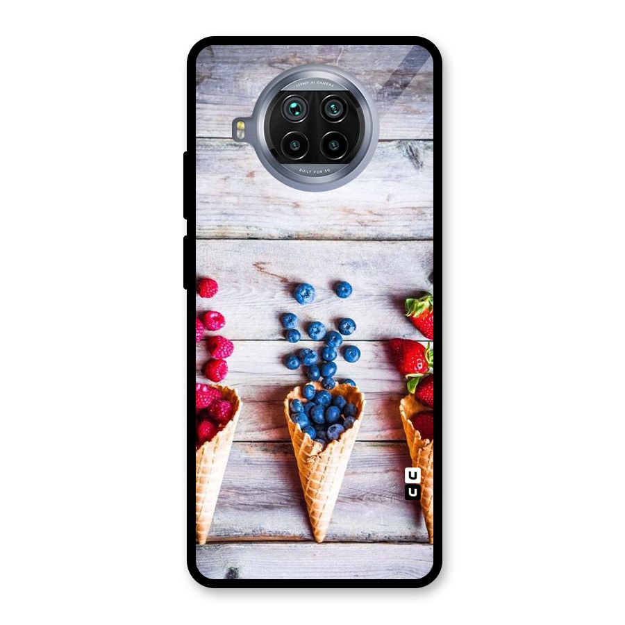 Cone Fruits Design Glass Back Case for Mi 10i