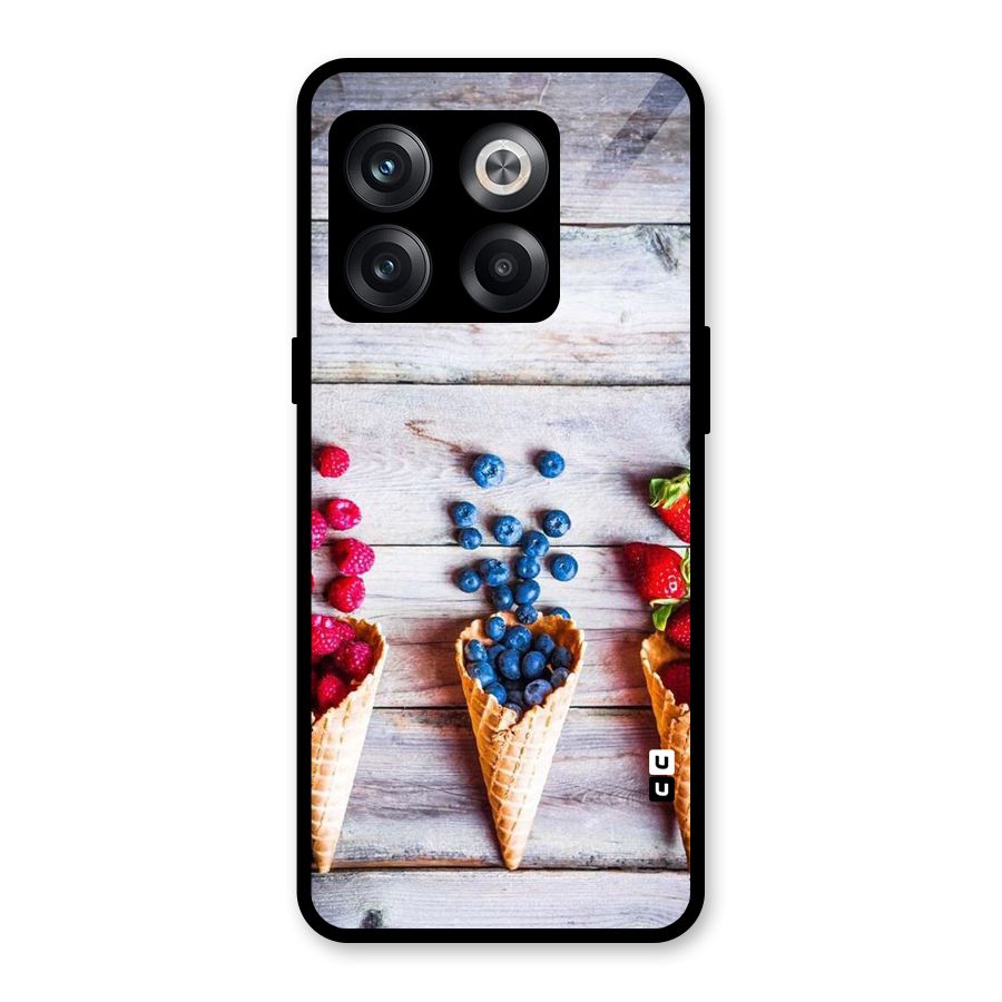 Cone Fruits Design Glass Back Case for OnePlus 10T