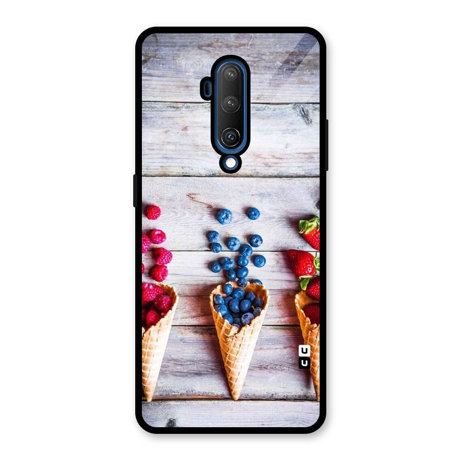 Cone Fruits Design Glass Back Case for OnePlus 7T Pro