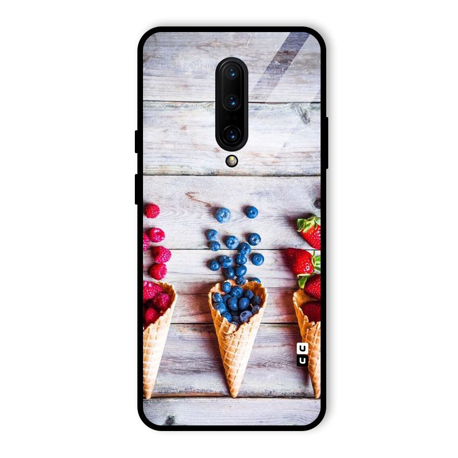 Cone Fruits Design Glass Back Case for OnePlus 7 Pro