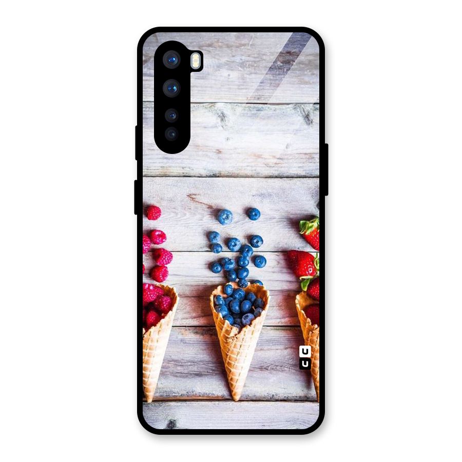 Cone Fruits Design Glass Back Case for OnePlus Nord