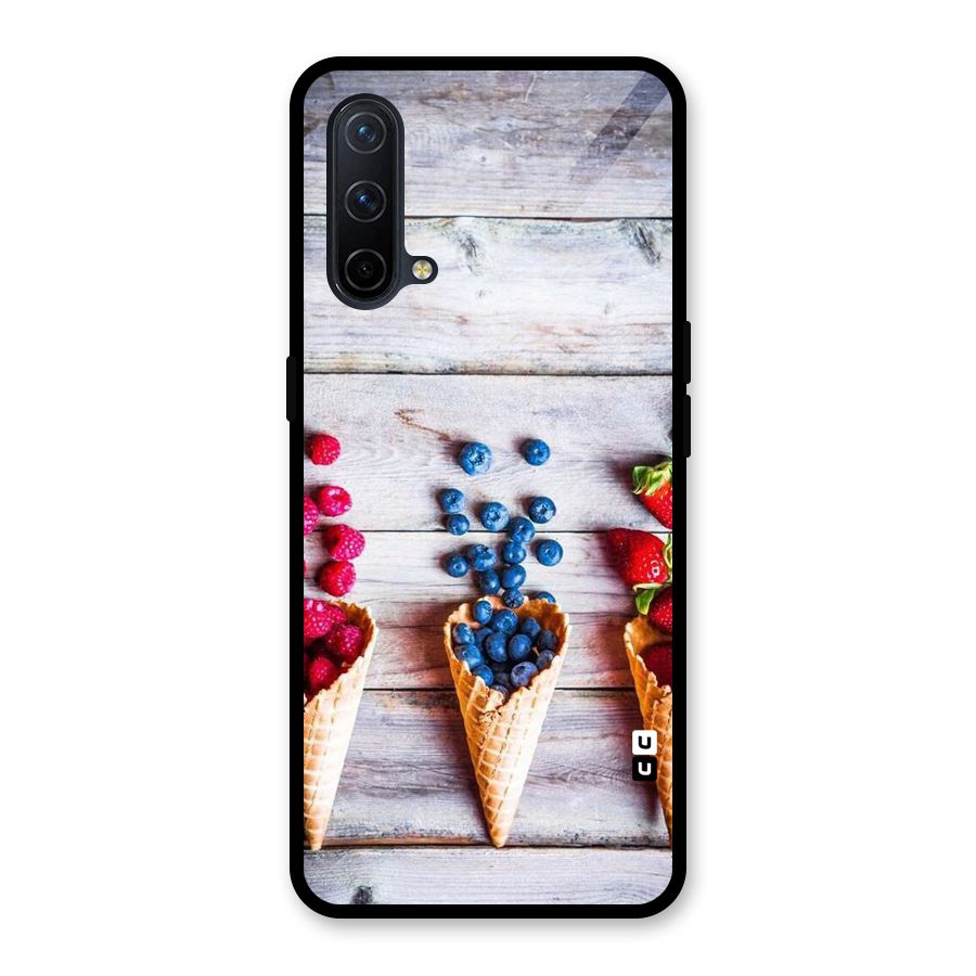 Cone Fruits Design Glass Back Case for OnePlus Nord CE 5G