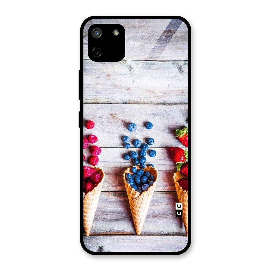Cone Fruits Design Glass Back Case for Realme C11