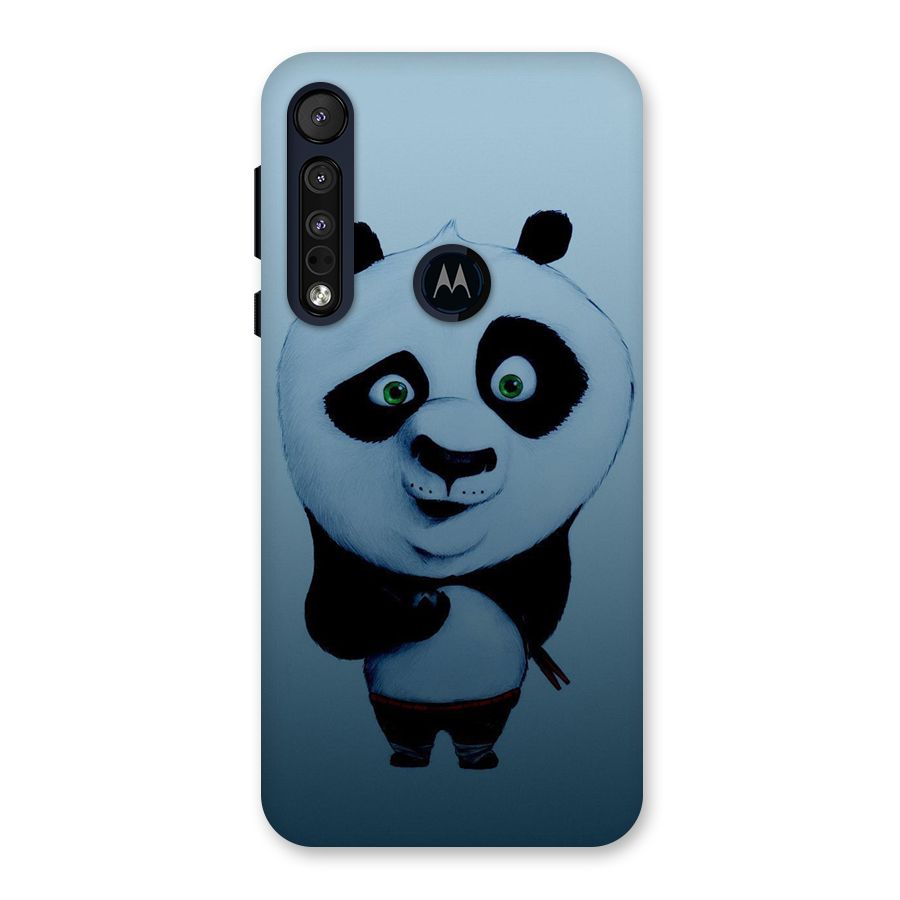 Confused Cute Panda Back Case for Motorola One Macro