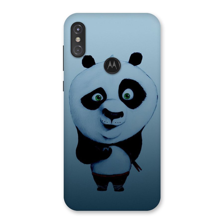 Confused Cute Panda Back Case for Motorola One Power