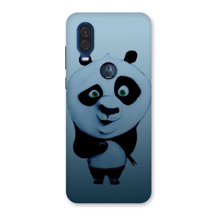 Confused Cute Panda Back Case for Motorola One Vision