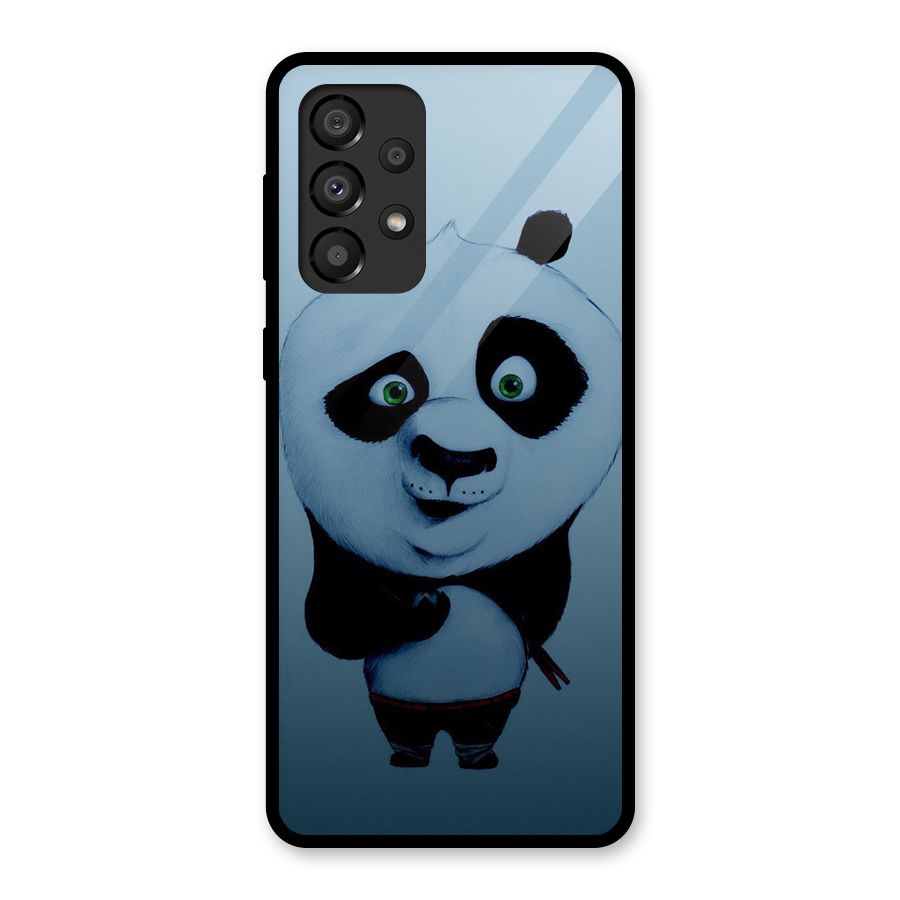 Confused Cute Panda Glass Back Case for Galaxy A33 5G