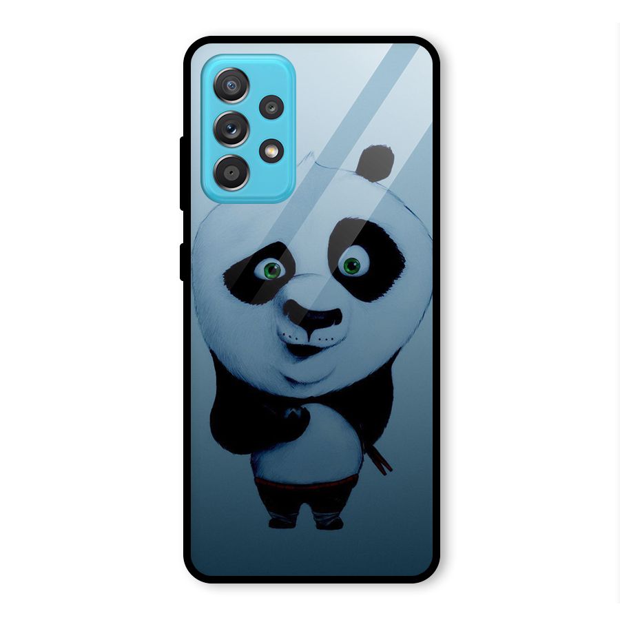 Confused Cute Panda Glass Back Case for Galaxy A52