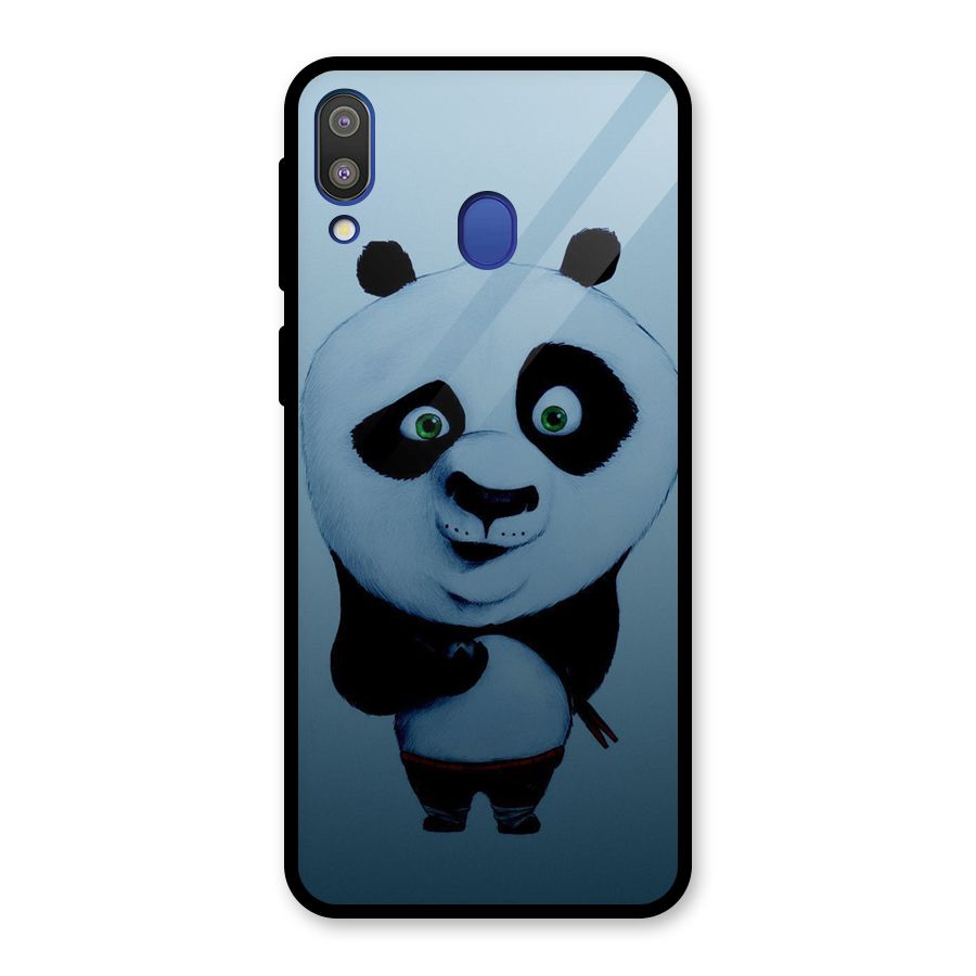 Confused Cute Panda Glass Back Case for Galaxy M20