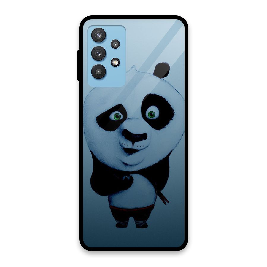 Confused Cute Panda Glass Back Case for Galaxy M32 5G
