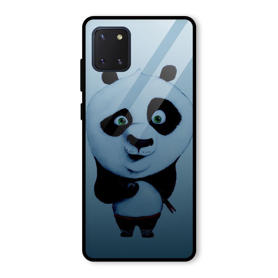 Confused Cute Panda Glass Back Case for Galaxy Note 10 Lite