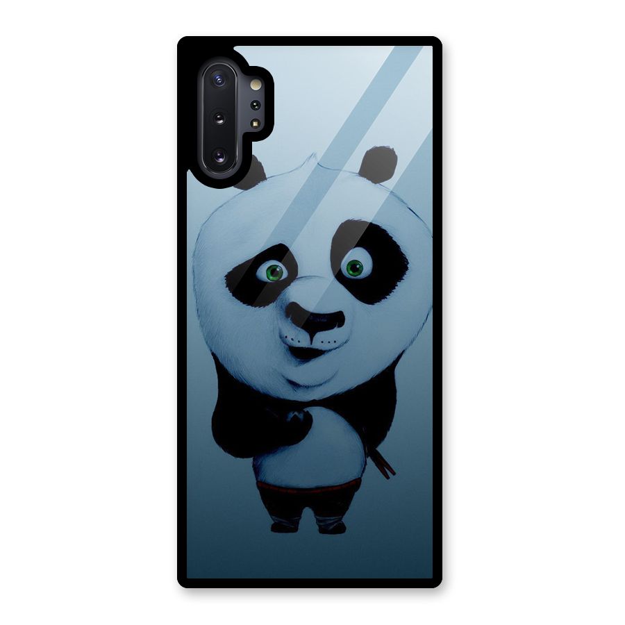 Confused Cute Panda Glass Back Case for Galaxy Note 10 Plus