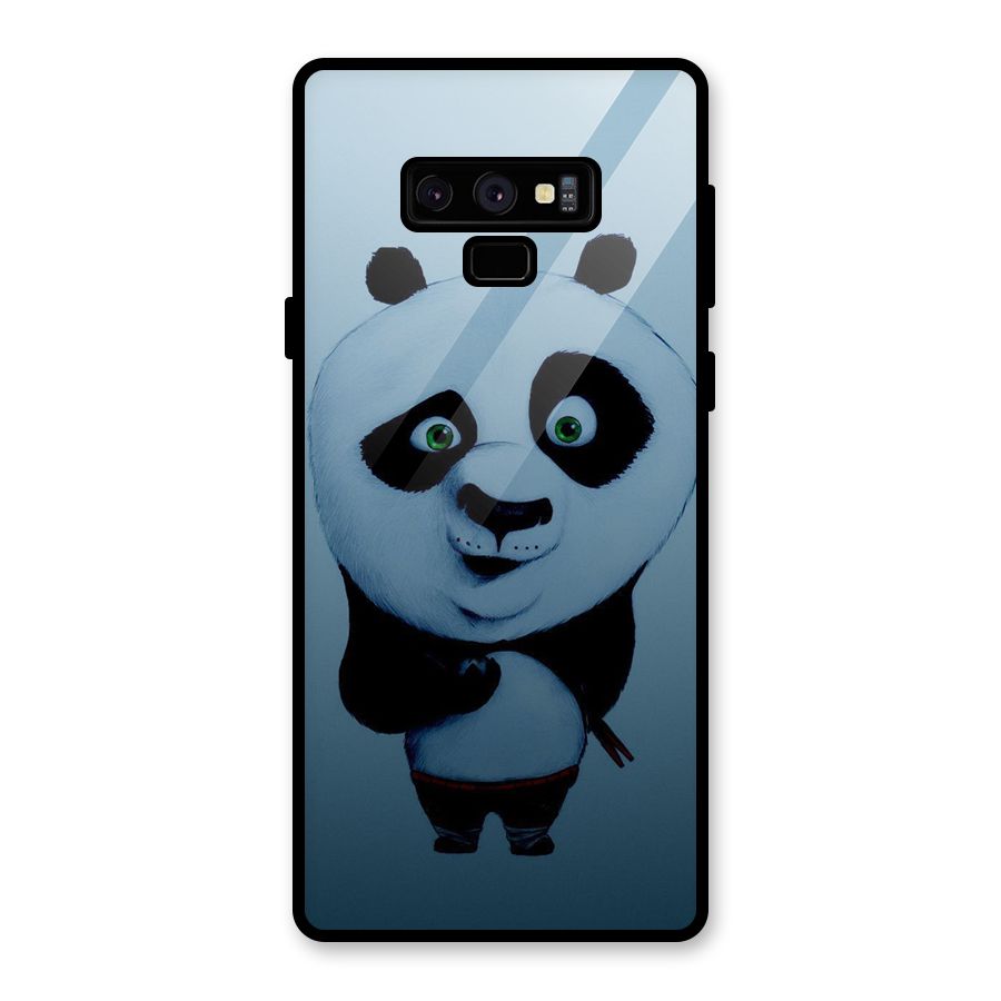 Confused Cute Panda Glass Back Case for Galaxy Note 9