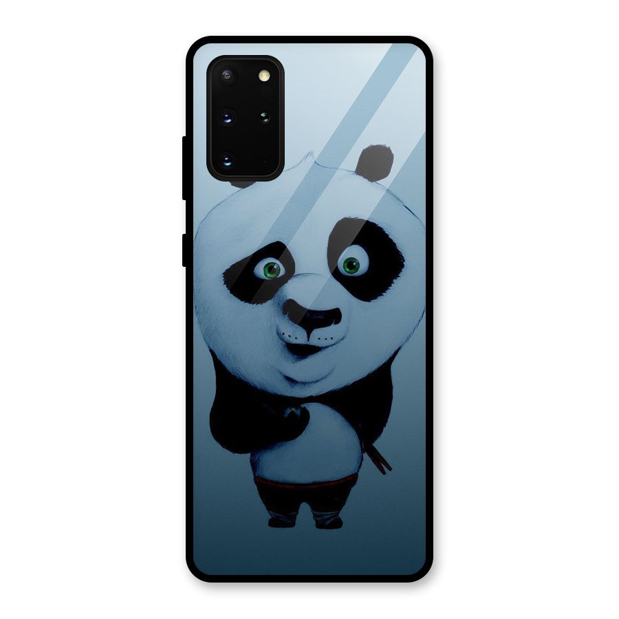 Confused Cute Panda Glass Back Case for Galaxy S20 Plus