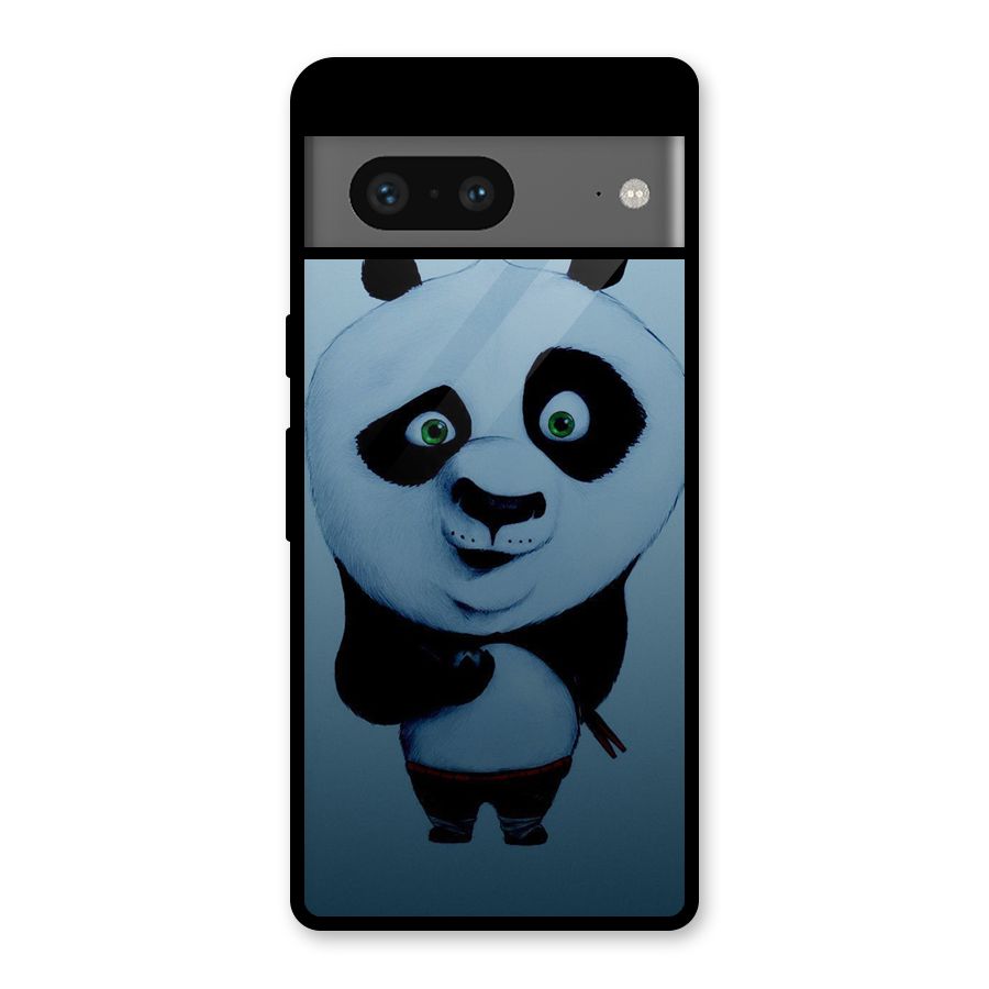 Confused Cute Panda Glass Back Case for Google Pixel 7