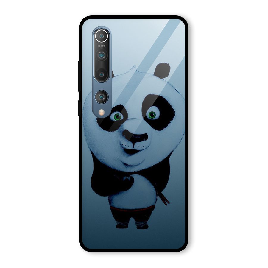 Confused Cute Panda Glass Back Case for Mi 10