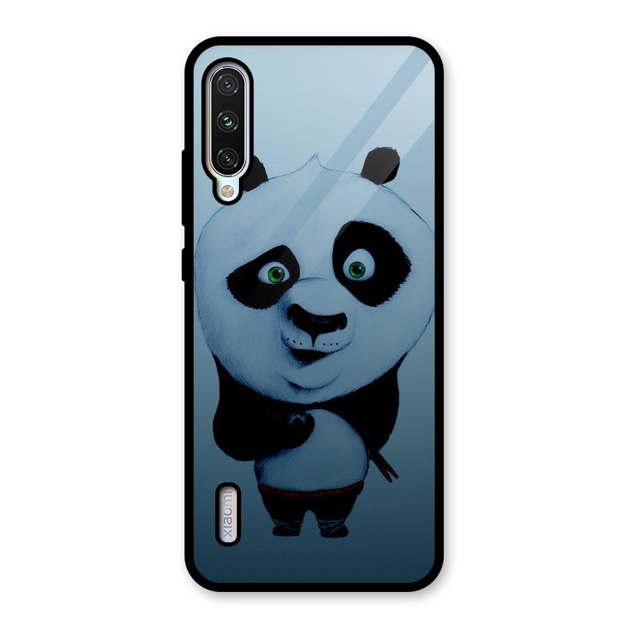Confused Cute Panda Glass Back Case for Mi A3