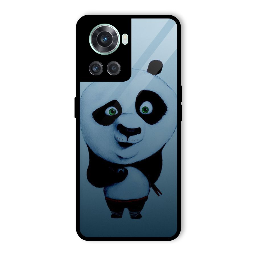 Confused Cute Panda Glass Back Case for OnePlus 10R