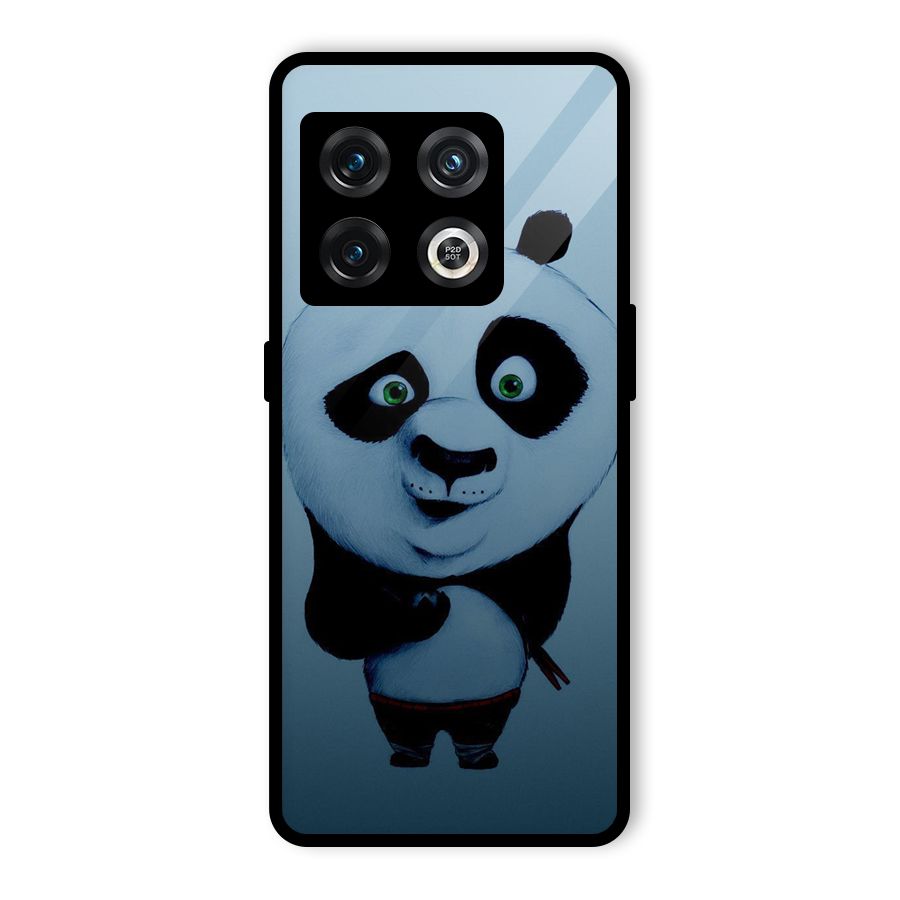 Confused Cute Panda Glass Back Case for OnePlus 10 Pro 5G