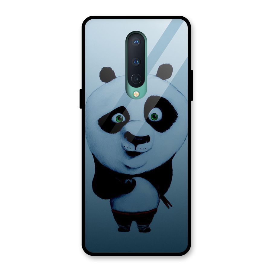 Confused Cute Panda Glass Back Case for OnePlus 8