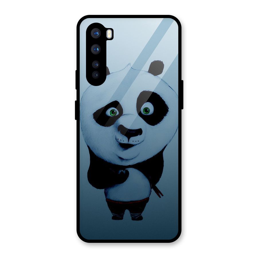 Confused Cute Panda Glass Back Case for OnePlus Nord