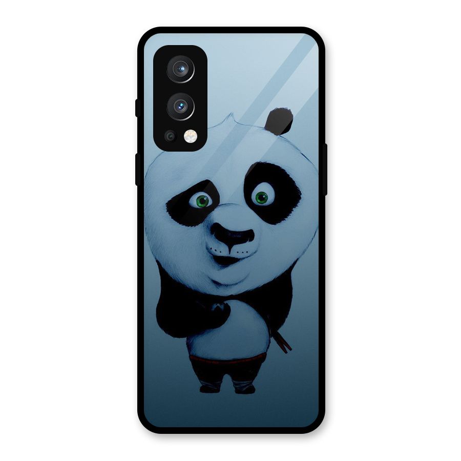 Confused Cute Panda Glass Back Case for OnePlus Nord 2 5G