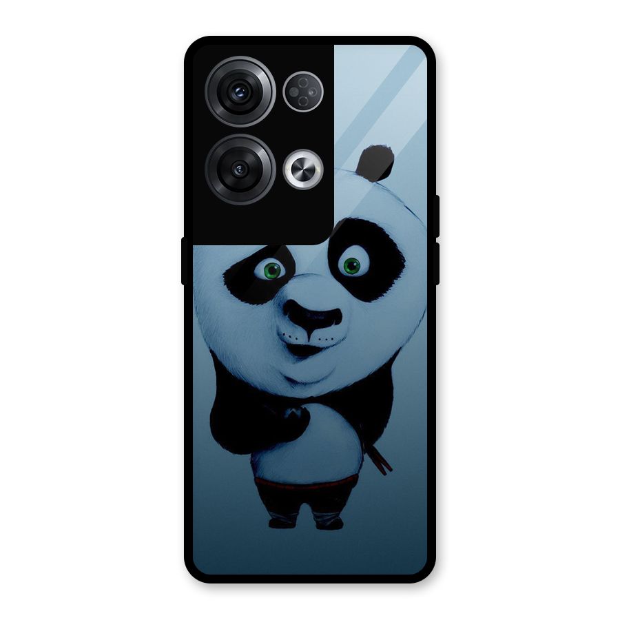 Confused Cute Panda Glass Back Case for Oppo Reno8 Pro 5G