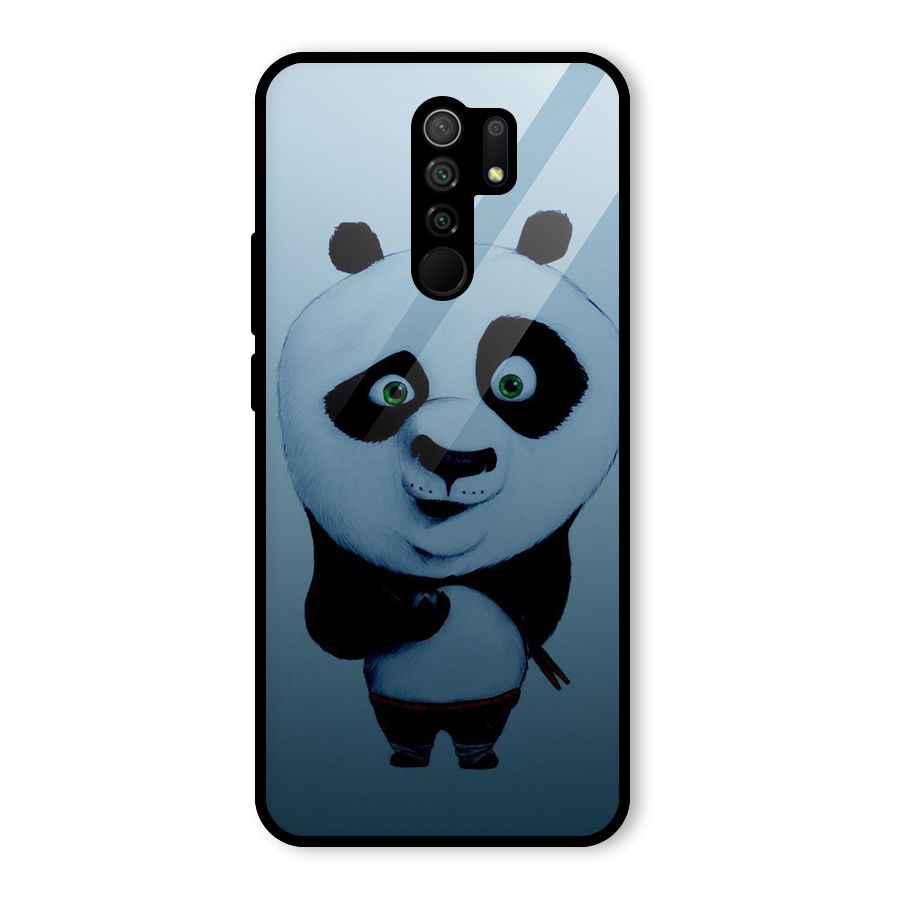 Confused Cute Panda Glass Back Case for Poco M2