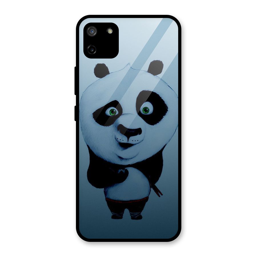 Confused Cute Panda Glass Back Case for Realme C11
