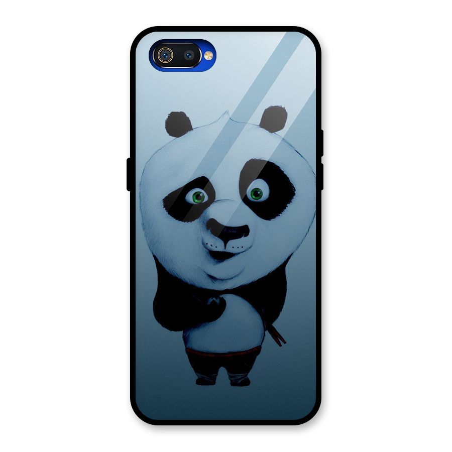 Confused Cute Panda Glass Back Case for Realme C2