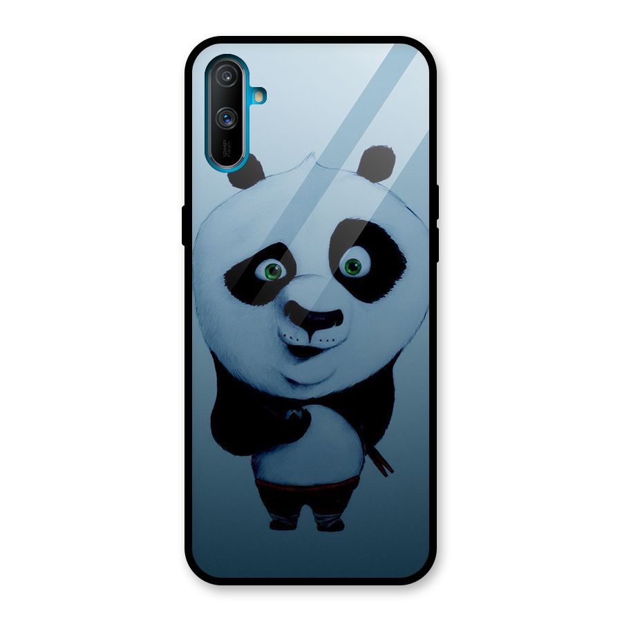 Confused Cute Panda Glass Back Case for Realme C3