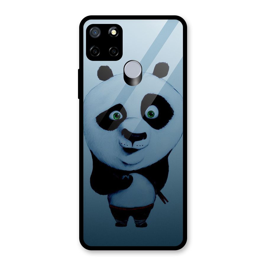 Confused Cute Panda Glass Back Case for Realme Narzo 20