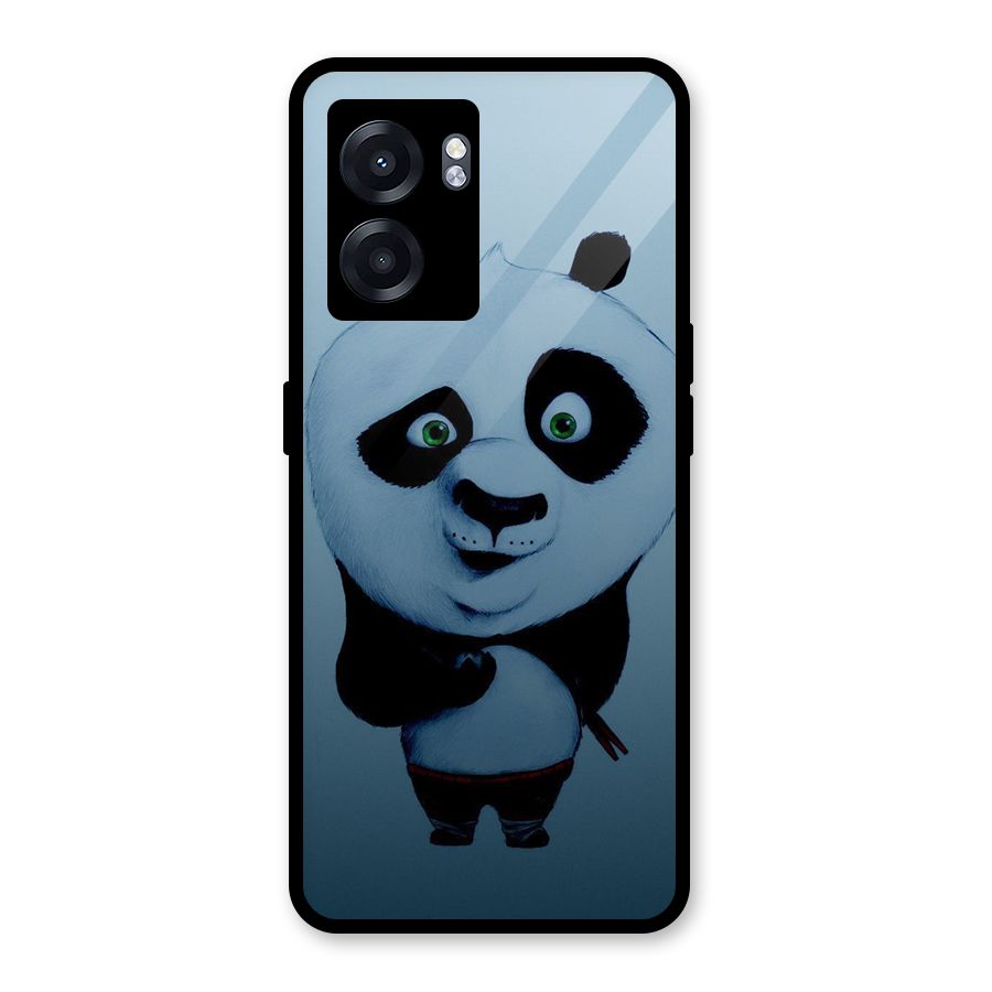 Confused Cute Panda Glass Back Case for Realme Narzo 50 5G