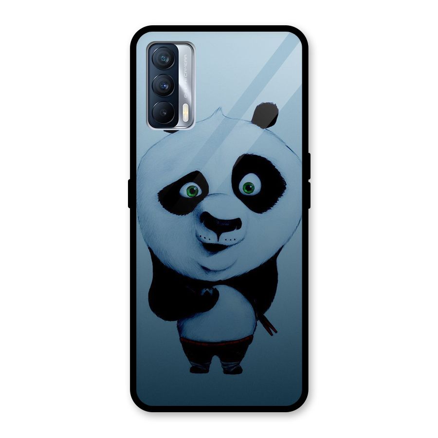 Confused Cute Panda Glass Back Case for Realme X7