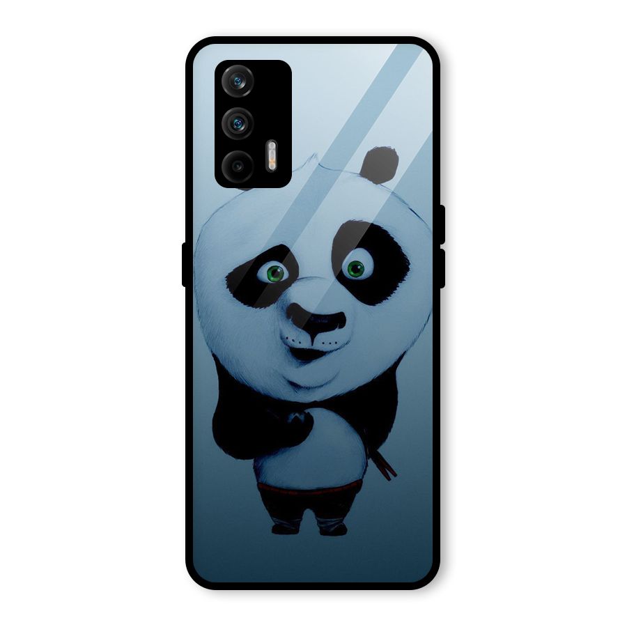 Confused Cute Panda Glass Back Case for Realme X7 Max