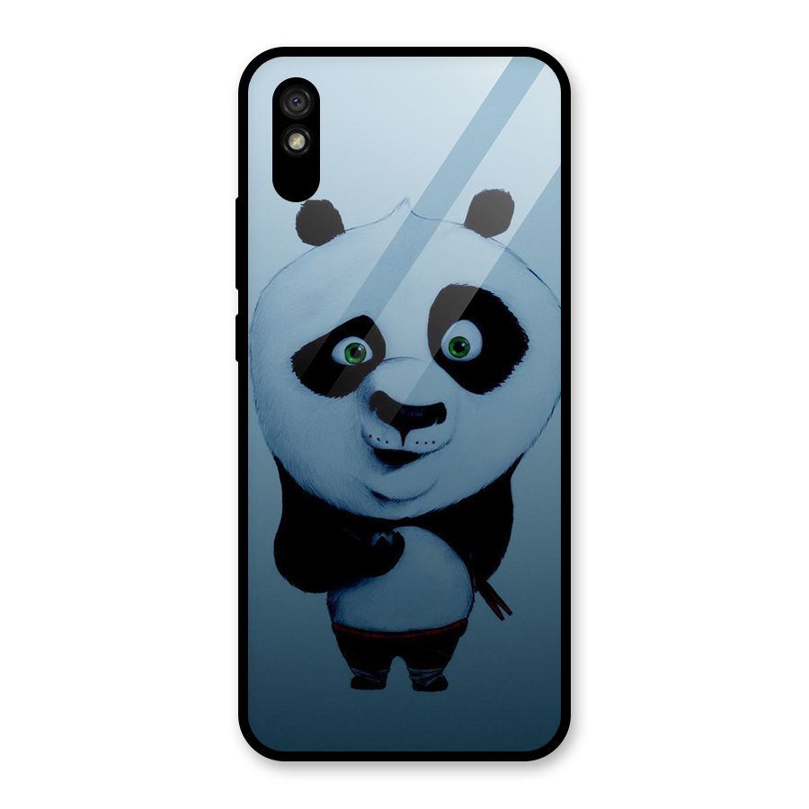 Confused Cute Panda Glass Back Case for Redmi 9i
