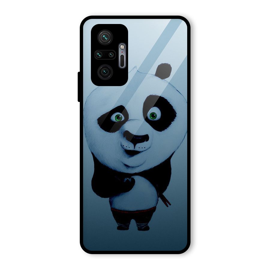 Confused Cute Panda Glass Back Case for Redmi Note 10 Pro