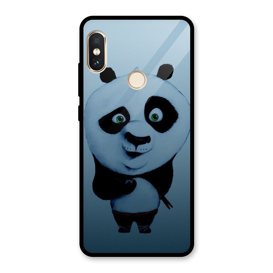 Confused Cute Panda Glass Back Case for Redmi Note 5 Pro
