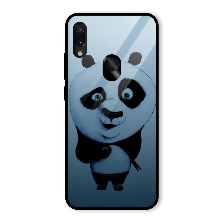 Confused Cute Panda Glass Back Case for Redmi Note 7 Pro