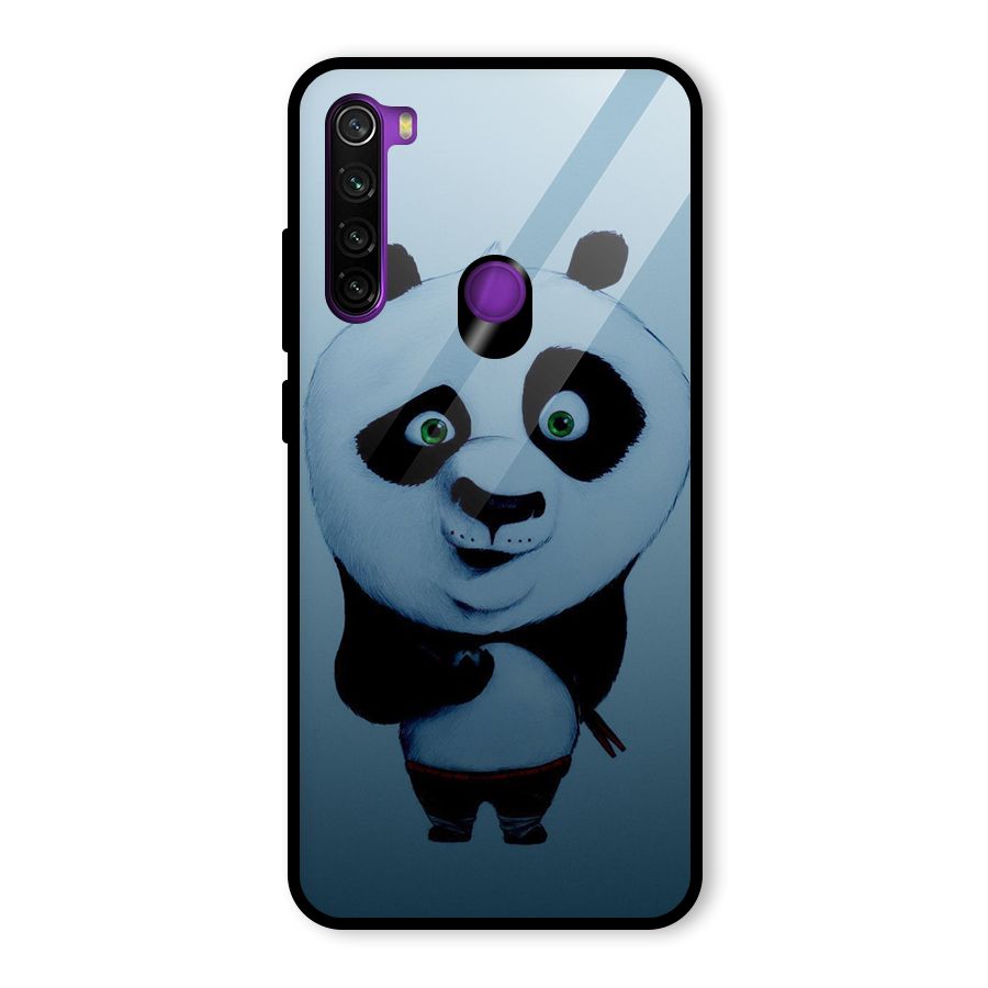 Confused Cute Panda Glass Back Case for Redmi Note 8
