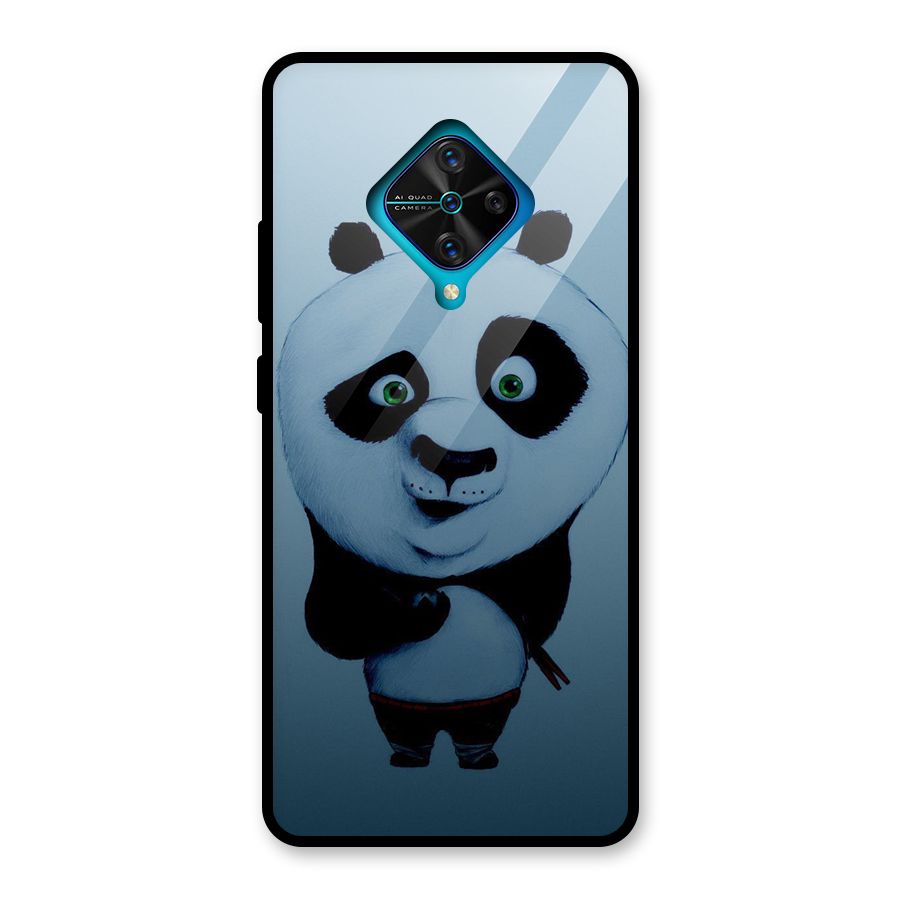 Confused Cute Panda Glass Back Case for Vivo S1 Pro