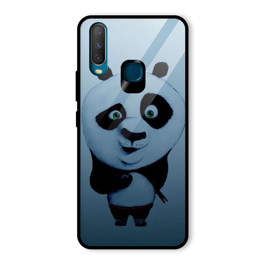 Confused Cute Panda Glass Back Case for Vivo U10